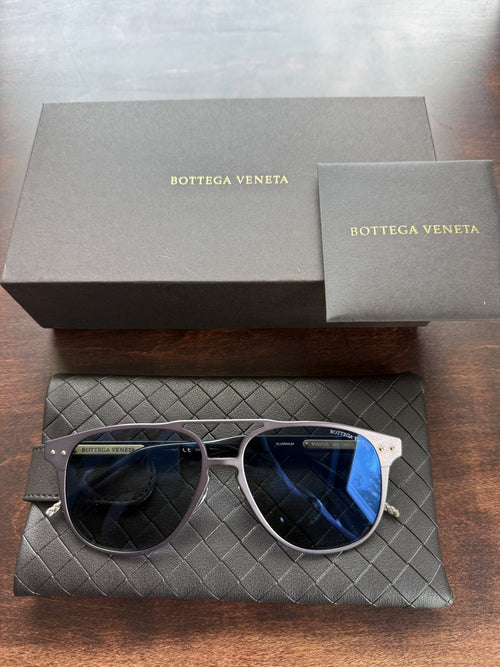 Bottega Veneta Navigator Sunglasses with Blue Lenses