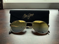 Maui Jim Aviator Sunglasses with Gold Mirror Lenses