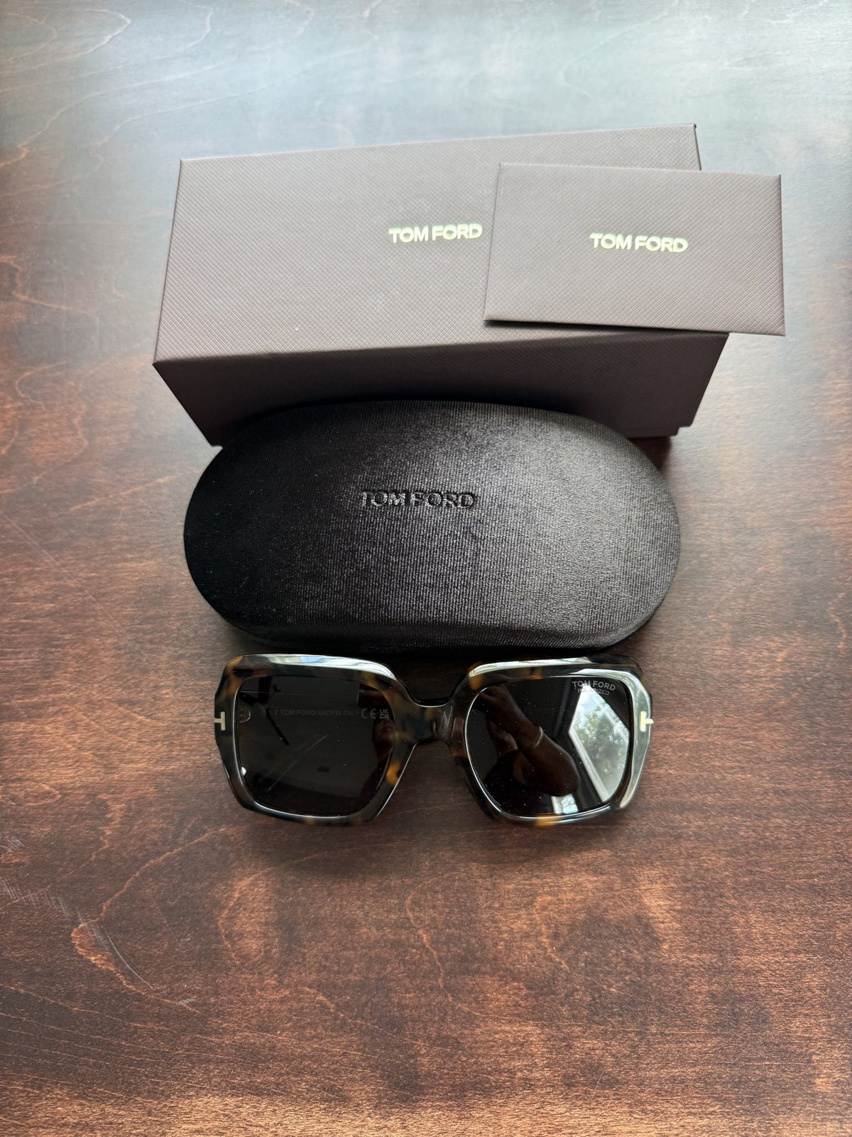 Tom Ford Square Sunglasses in Havana Tortoise